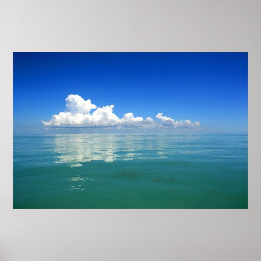 Weiße Wolke über einem Plakat aus dem Meer (Vorne)