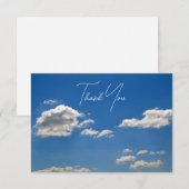 Weiße Wolken am blauen Himmel kommen vorbei Dankeskarte (Vorne/Hinten)