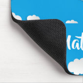 Weiße Wolken auf blau Mousepad (Ecke)