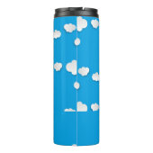 Weiße Wolken auf blau Thermosbecher (Rückseite)