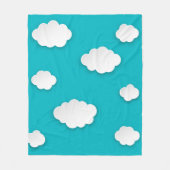 Weiße Wolken auf Blue Sky Fleece Blanket - Gemütli (Vorderseite)