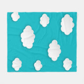 Weiße Wolken auf Blue Sky Fleece Blanket - Gemütli (Vorderseite (Horizontal))