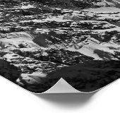 Weiße Wolken bedecken Berge Poster (Ecke)