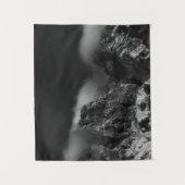 Weiße Wolken bedecken Berge Wandteppich (Vorderseite)