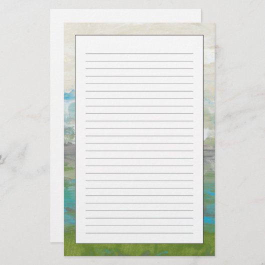 Weiße Wolken, die schöne Landschaft übersehen Briefpapier (Vorne/Hinten)