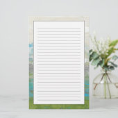 Weiße Wolken, die schöne Landschaft übersehen Briefpapier (Stehend Vorderseite)