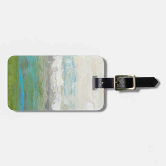 Weiße Wolken, die schöne Landschaft übersehen Gepäckanhänger (Vorderseite horizontal)