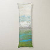 Weiße Wolken, die schöne Landschaft übersehen Seitenschläferkissen (Rückseite (Vertikal))