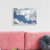 Weiße Wolken Himmel Schöne Bibelverse Leinwanddruck (Insitu (Wohnzimmer))