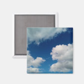 Weiße Wolken Magnet (Vorderseite/Rückseite)