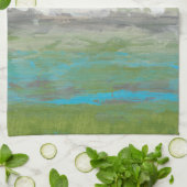 Weiße Wolken mit Blick auf die wunderschöne Landsc Geschirrtuch (Gefaltet)