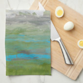 Weiße Wolken mit Blick auf die wunderschöne Landsc Geschirrtuch (Viertel Falte)