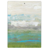 Weiße Wolken mit Blick auf die wunderschöne Landsc Klemmbrett (Rückseite)