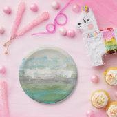 Weiße Wolken mit Blick auf die wunderschöne Landsc Pappteller (Party)