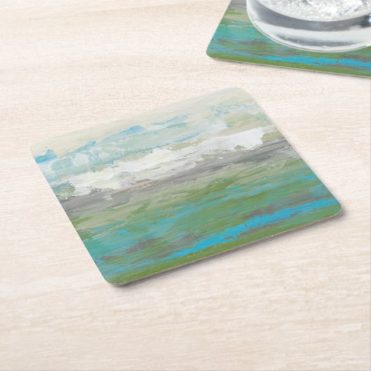 Weiße Wolken mit Blick auf die wunderschöne Landsc Rechteckiger Pappuntersetzer (angewinkelt)