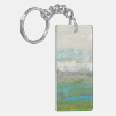 Weiße Wolken mit Blick auf die wunderschöne Landsc Schlüsselanhänger (Vorderseite links)