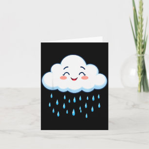 Weiße Wolken Regentropfen Kostüm Weihnachten Hallo Karte