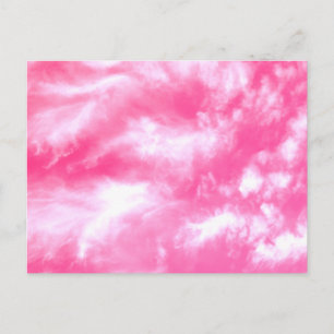 Weiße Wolken rosa Himmel Postkarte