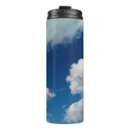 Weiße Wolken Thermosbecher