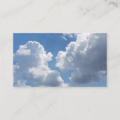 Weiße Wolken u. blauer Himmel-Visitenkarten 2019 Visitenkarte (Rückseite)