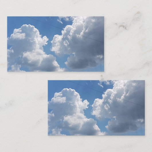 Weiße Wolken u. blauer Himmel-Visitenkarten 2019 Visitenkarte (Vorne/Hinten)