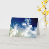 Weiße Wolken und blauer Himmel Karte (Gelbe Blume)