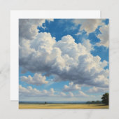 Weiße Wolken und Clear Blue Sky Card (Vorne/Hinten)