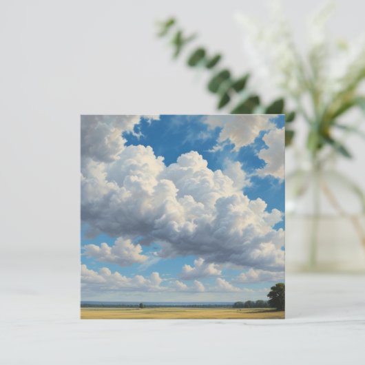 Weiße Wolken und Clear Blue Sky Card (Stehend Vorderseite)