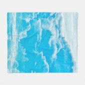 weiße Wolken und hellblauer Himmelshintergrund, Pa Fleecedecke (Vorderseite (Horizontal))