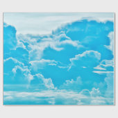 weiße Wolken und hellblauer Himmelshintergrund, Pa Geschenkpapier (Flach)