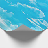 weiße Wolken und hellblauer Himmelshintergrund, Pa Geschenkpapier (Ecke)