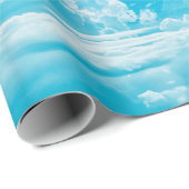 weiße Wolken und hellblauer Himmelshintergrund, Pa Geschenkpapier (Rolleneckpunkt)
