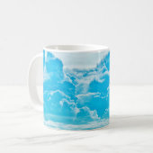 weiße Wolken und hellblauer Himmelshintergrund, Pa Kaffeetasse (Vorderseite Links)