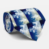 Weiße Wolken und Himmel Krawatte (Gerollt)