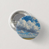 Weiße Wolken und klarer blauer Himmel Button (Vorne & Hinten)