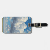 Weiße Wolken und klarer blauer Himmel Gepäckanhänger (Vorderseite horizontal)