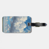 Weiße Wolken und klarer blauer Himmel Gepäckanhänger (Rückseite horizontal)