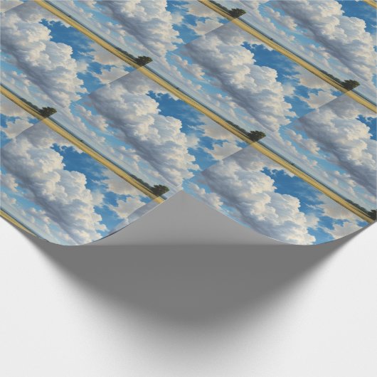 Weiße Wolken und klarer blauer Himmel Geschenkpapier (Ecke)
