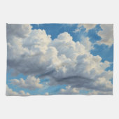 Weiße Wolken und klarer blauer Himmel Geschirrtuch (Horizontal)
