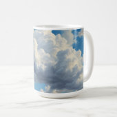 Weiße Wolken und klarer blauer Himmel Kaffeetasse (VorderseiteRechts)