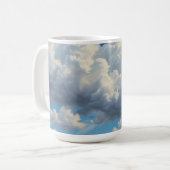 Weiße Wolken und klarer blauer Himmel Kaffeetasse (Vorderseite Links)