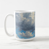 Weiße Wolken und klarer blauer Himmel Kaffeetasse (Links)