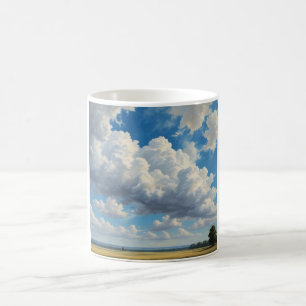 Weiße Wolken und klarer blauer Himmel Kaffeetasse