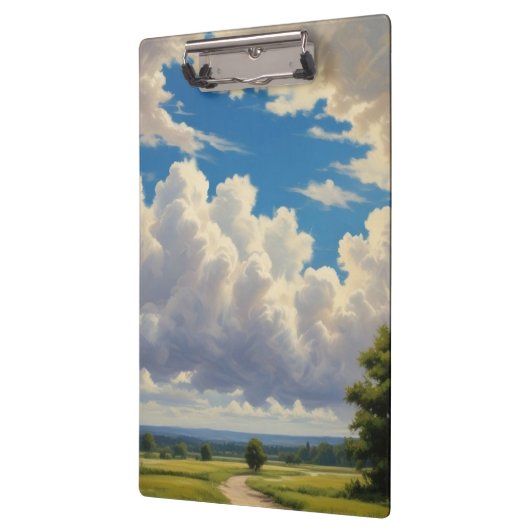 Weiße Wolken und klarer blauer Himmel Klemmbrett (Links)