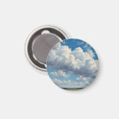 Weiße Wolken und klarer blauer Himmel Magnet (Vorderseite/Rückseite)