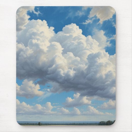 Weiße Wolken und klarer blauer Himmel Mousepad (Vorne)