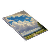 Weiße Wolken und klarer blauer Himmel Notizblock (Rechte Seite)