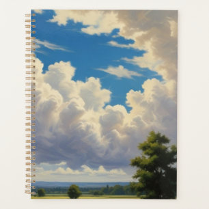 Weiße Wolken und klarer blauer Himmel Planer