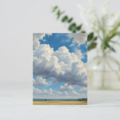 Weiße Wolken und klarer blauer Himmel Postkarte (Stehend Vorderseite)