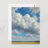 Weiße Wolken und klarer blauer Himmel Postkarte (Vorne/Hinten)